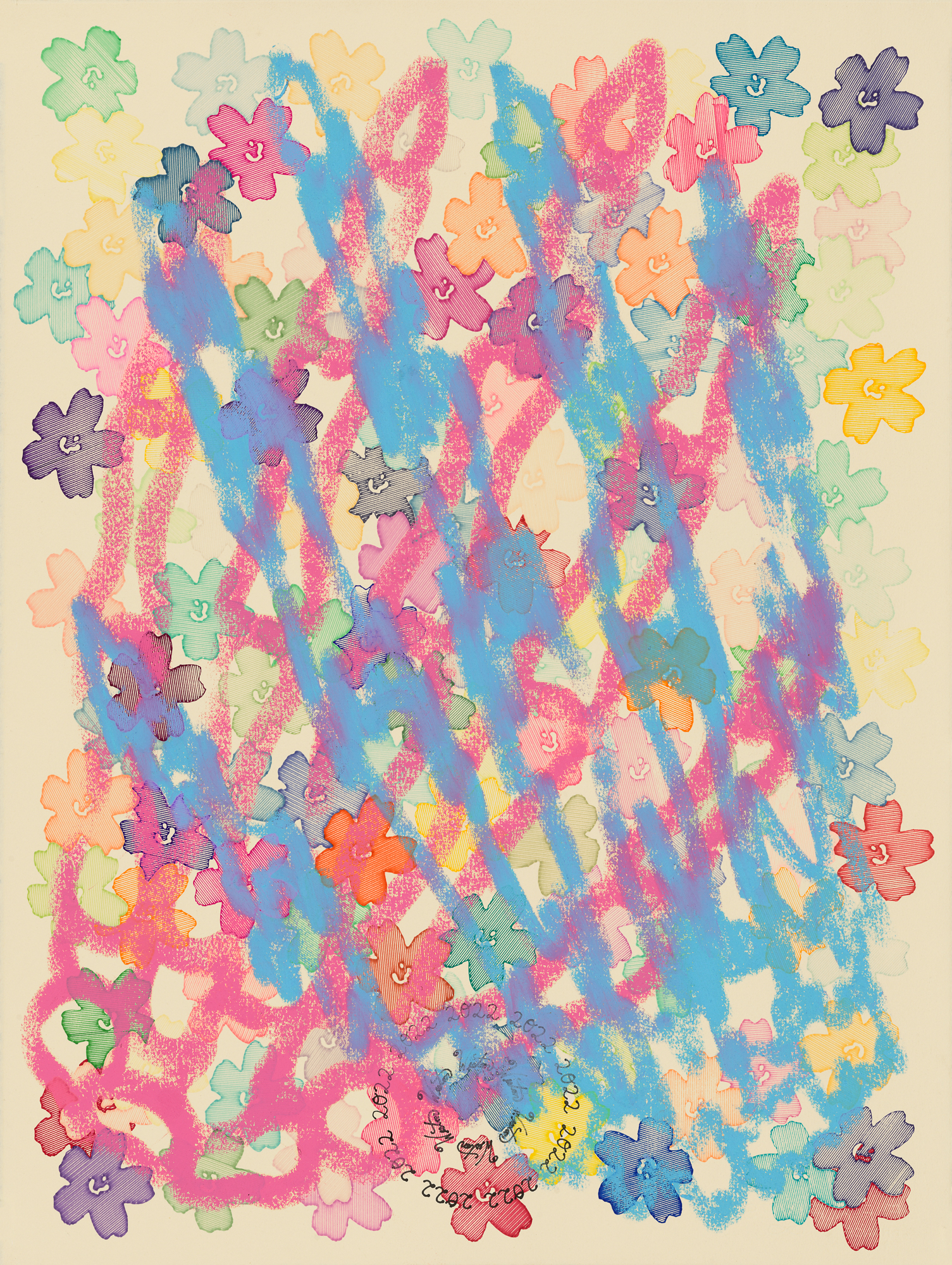 Skeleton Hand and Flowers